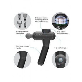 Eleeels X3 - Pistolet de Massage Musculaire Vibrant, Massage à Percussion, Massage Thérapeutique, Ultraléger, Poignée Ergonom
