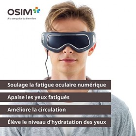 OSIM – uVision 3 Appareil de massage des yeux avec visière et fonction thermique contre le stress des yeux et pour un sommeil
