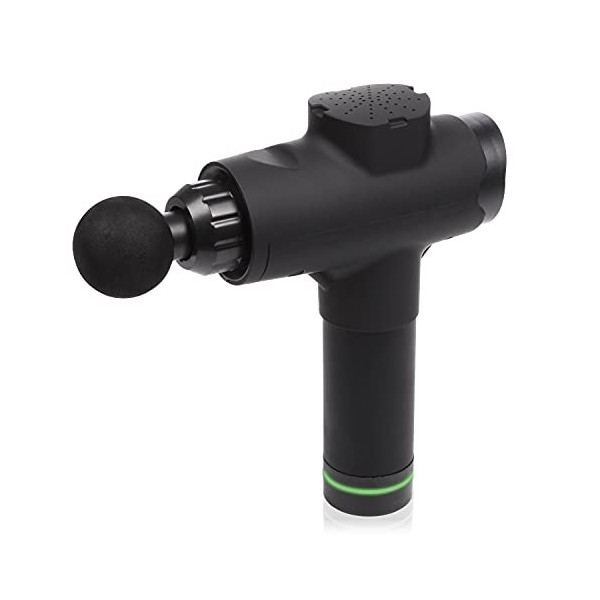 DAM Pistolet de massage musculaire Bandeau Gun J-21 20 niveaux de massage et 6 têtes spécifiques. Étui de transport inclus.