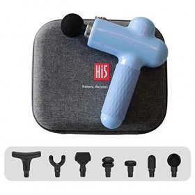 Hi5 Sportster Appareil de massage vibrant 7 têtes Bleu clair