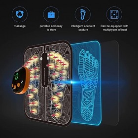 Massage des Pieds, EMS Foot Massage Pad, Tapis électrique portatif de massage avec SME Technologie Physiothérapie et Design E