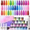 28 PCS Dip Powder Kit Complete - Nicole Diary 20 Couleurs Poudre Acrylique pour Ongles Kits de Poudre de Trempage Liquide pou