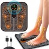 EMS Massage des Pieds, Masseur de Pieds Électrique, 8 Modes et 19 Intensités,Masseur de Pieds électrique Pliable et Portable,