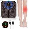 EMS Appareil de massage électrique pour les pieds, masseur de pieds électrique, tapis de massage intelligent des pieds, 8 mod