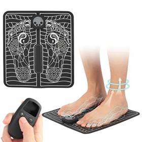 Masseur électrique Pied, Machine Stimulateur Muscle Circulation de Pied Tapis de Masseur de Pied dUSB EMS pour Femmes et Hom