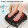 Massage Pieds Avec Chaleur,Alljoy Masseur Pieds Dos Shiatsu Électrique avec 18 Nœuds Rotatives, Appareil Massage Circulation 