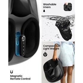 RENPHO masseur de pieds shiatsu, appareil compact de massage des pieds avec chaleur, pétrissage profond, télécommande, convie