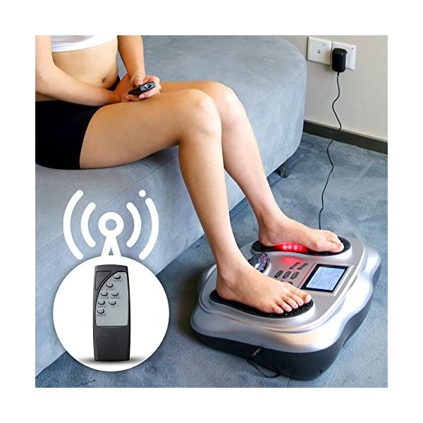 Masseur pour Pieds Jambes Electrique EMS - Ecran LCD - 25 Programmes - 99 Intensités - Rouleau Masseur - Améliore la Circulat