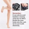 Masseur électrique pour pieds, EMS Foot Massage Pad,Masseur de Pieds électrique Pliable et Portable,avec 8 modes 19 niveaux d