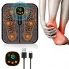 EMS Appareil de massage électrique pour les pieds, masseur de pieds électrique, 8 modes, 19 fréquences réglables, tapis de ma