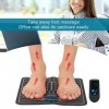 Masseur de pieds électrique EMS Massage Pieds Stimulateur Musculaire Appareil de Circulation Sanguine, Tapis de Masseur de Pi