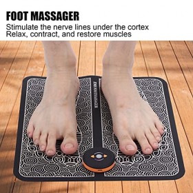 Tapis de Massage électrique Portable Pliant pour Masseur de Pieds EMS avec 6 Modes Dacupuncture électrique Relaxez les Muscl
