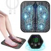 Appareil de massage des pieds EMS - 6 modes USB - 19 fréquences réglables - Offre des impulsions stimulantes plus longues pou