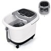 RELAX4LIFE Bain de Pieds Hydromasseur, Bain Massage Électriques avec Minuterie 10 à 60 MinTempérature Réglable 35-48° Roues U