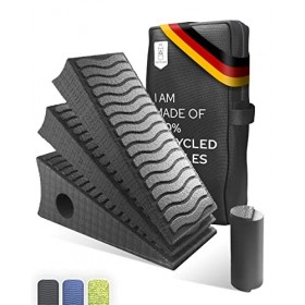 FITCELLENCE® Étireur de Mollets I Set de 4 pcs avec Rouleau de Massage et Sac de Transport en Bouteilles Pet recycl.I cale po