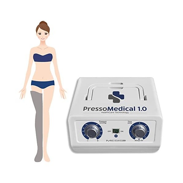 MESIS PressoMedical 1.0 pressothérapie médicale équipement Pro avec 2 bottes, Kit Slim Body, 1 brassard 