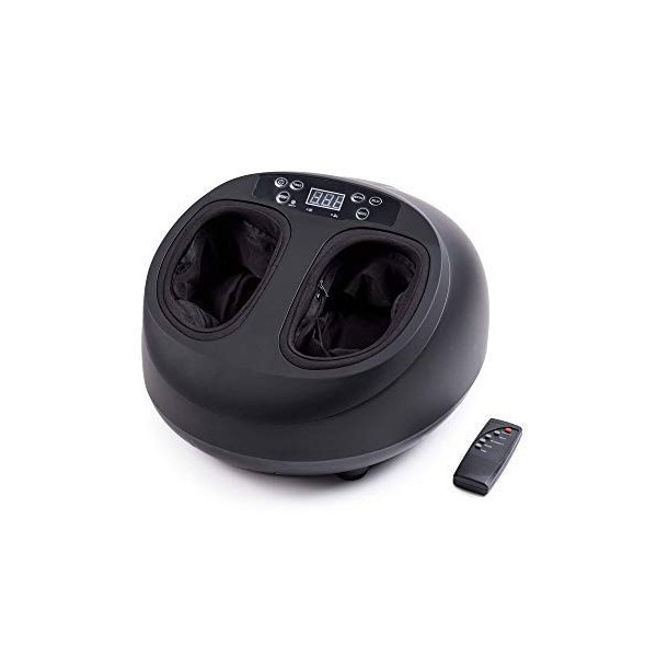 VITALZEN® Mini masseur de pieds,Noir nouveau modèle 2023 ,Massage multifonction à 360°,Pressothérapie,Thermothérapie,Soulage