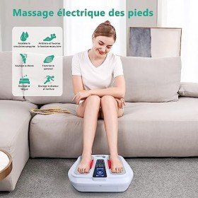 Auxoliev masseurs électriques pour les pieds，masseur pieds，Masseur de avec chaleur Stimulateur de pieds pour les pieds et les