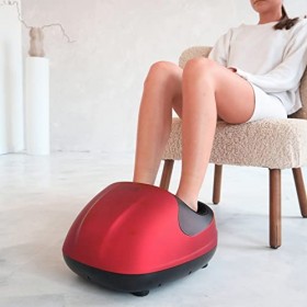 GESS Velvet Appareil de massage des pieds avec chaleur massage shiatsu à pétrissage tissus profonds pieds jambes compression 