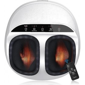 Masseur de pieds RENPHO, fonction de chaleur plus forte, massage Shiatsu avec pression dair et intensités de massage réglabl