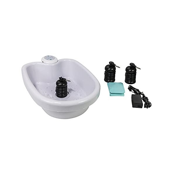 H712 Set électrolyse de pied ION Cleanse avec bobine 6,3 mm fiche jack, baignoire, 3 bobine