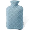 FORICOM Bouillotte avec housse antidouleur, bouillotte pour thérapie chaude et froide, bouillotte classique 1,8 l Bleu 