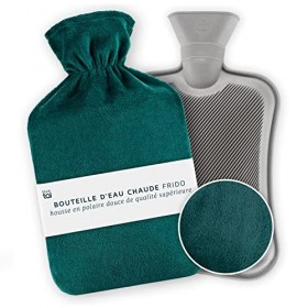 Blumtal Bouillotte Eau Chaude Premium Avec Housse Non-Tissée, Aspect Velours - Bouillotte Enfant Et Adulte En Caoutchouc Natu