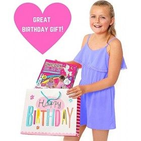 GirlZone Cadeau Fille -Unicorn Nail Art Studio -Licorne Décoration pour Les Ongles -Maquillage pour Enfants -Coffret Maquilla