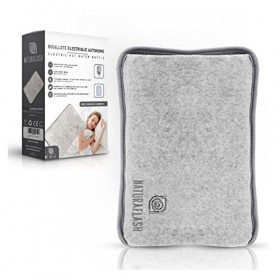 Bouillotte Electrique chauffante rechargeable douce confortable, tissu souple revêtement agréable, idéale soulage douleur mus