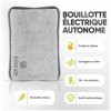 Bouillotte Electrique chauffante rechargeable douce confortable, tissu souple revêtement agréable, idéale soulage douleur mus