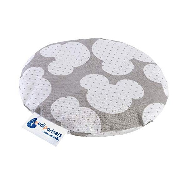 Coussin chauffant en noyaux de cerises pour bébé 180 g rond 15 cm 100% coton naturel Medi Partners chaleur + thérapie par le 