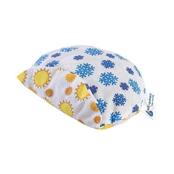 Coussin chauffant en noyaux de cerises pour bébé 180 g rond 15 cm 100% coton naturel Medi Partners chaleur + thérapie par le 
