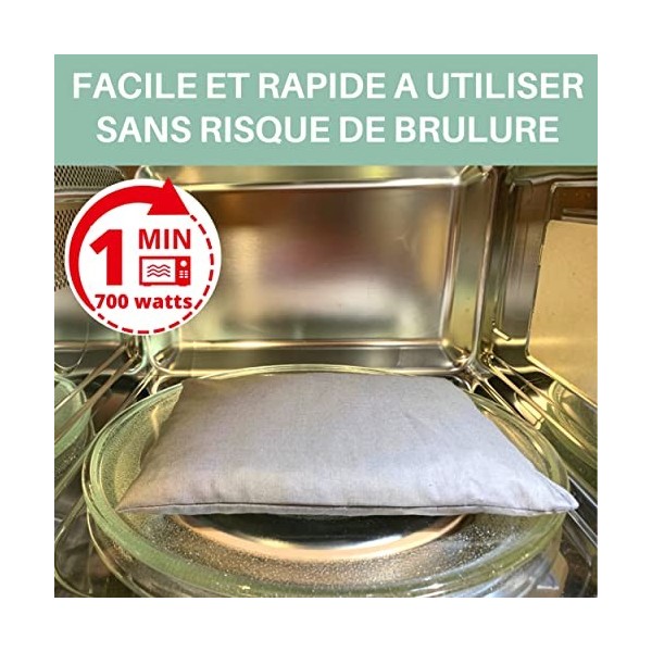 Blumtal - Coussin Chauffant Micro Onde - Bouillotte Sèche - Grain Blé  Naturel