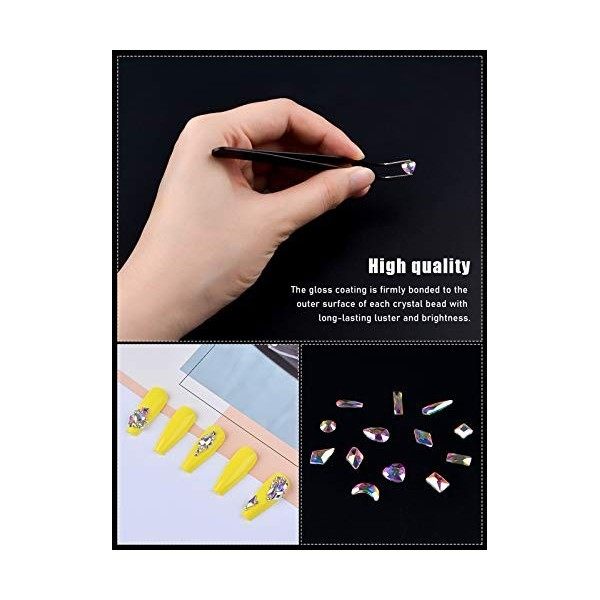 EBANKU 3100Pcs Strasssteine Set, Nail Art Kristall Strass Multi Formen Glas Kristall AB Strasssteine mit Strass Picker Dottin