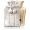 Mouji bouillotte Tuyau | extra peluche 2 litre, gris | bouillotte thermique adulte et enfant, bouillote, bouillotte eau chaud