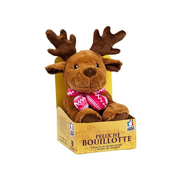 Pelucho - Peluche Bouillotte Elan Hiver - Made in France - Lavande et blé - Chaleur - Bien être - Douceur - Bouillotte sèche 