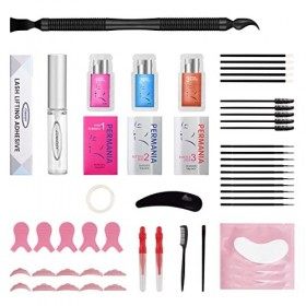 PERMANIA Kit Rehaussement de Cils, Set de Rehaussement de Sourcils, Lash Lift kit Contient un Ensemble Complet daccessoires 