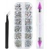 46pcs Kit de Nail Art Pinceau,Stylos à Ongles,Nail Art Pinceaux,Ruban Adhésif,Strass de Couleur pour Ongles,Kit dOutils à On