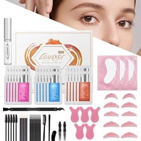Lomansa Kit de rehaussement de cils, kit de stratification des sourcils, kit de permanente 2 en 1 pour sourcils et cils, kit 