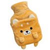 lulalula Bouillotte de 1 litre avec housse en peluche super douce Shiba Inu en caoutchouc naturel de qualité supérieure, pour