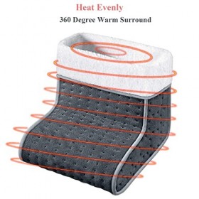 Chauffe-Pieds avec Doublure en Peluche, Chauffage Électrique des Pieds avec 3 Réglages de Température, Protection contre la s