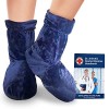 Chausson Chauffant Micro Onde Conçus par des Médecins ne Pas Marcher avec Chaussons Bouillotte Femme, Chaussons Chauffants 