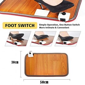 Chauffe Pied Électrique, Tapis Chauffant Pieds Température Réglable, Chauffant Rapide Imperméables, Coussin Chauffant Electri