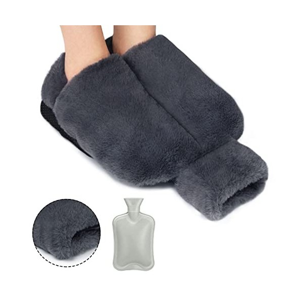 Chauffe Pied, Bouillotte Pied avec Housses en Peluche, Chaufferette Pieds Bouillotte Enfant/Adultes, Bouillotte Warmies Reuti