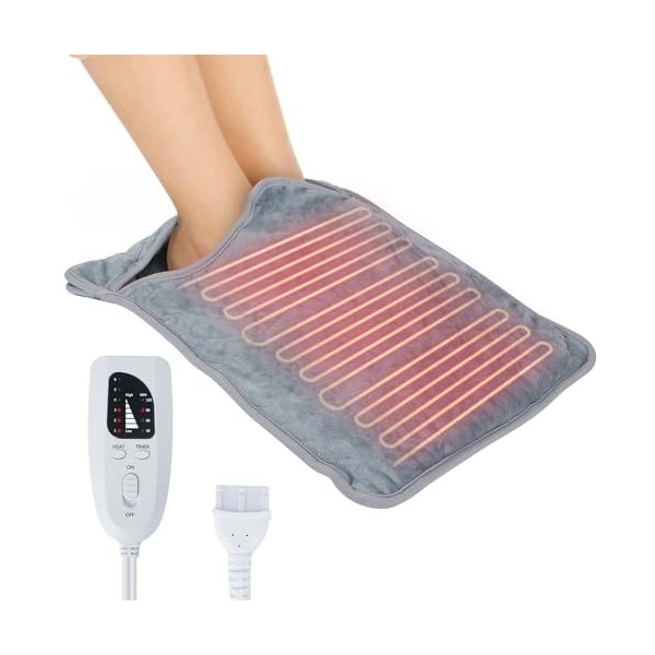 Chauffe-pieds chauffant électrique, coussin chauffant, chauffe-pieds avec  câble USB, chauffe-pieds lavable pour les pieds le dos, la taille,  l'abdomen