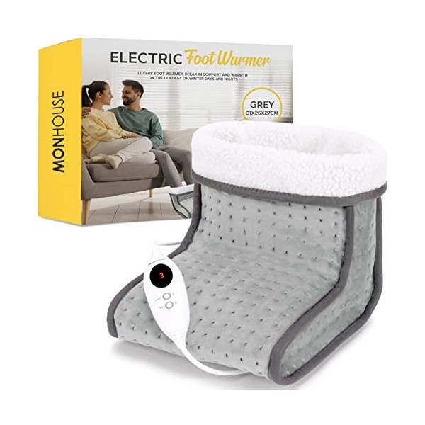 MONHOUSE Chauffe-pieds Electrique - Chauffe-pieds Froids Pour Un Usage Domestique Et Un Bureau - Coussin Chauffant Doux Et Re