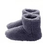 Chaussons chauffants électrique USB chauffage hiver chaud pantoufles chauffe-pieds pour une bonne nuit de sommeil gris chauff