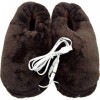 Healifty Chaussons chauffants électriques USB pour adulte Marron, Taille Unique