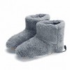 DFFH Électrique Chauffe-Pieds Chargement USB Chauffage Pantoufle Doux Confortable Peluche Chaussures Chauffantes Lavable lhi