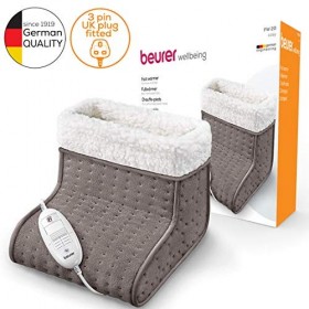 Beurer FW20UK Chauffe-pieds confortable Taupe,Chauffe-pieds électrique pour homme et femme avec pieds froids,Cadeau idéal de 